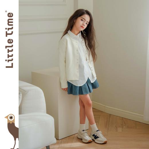 littletime女童牛仔裙春秋2024新款洋气时髦休闲半身裙韩版超短裙 商品图3