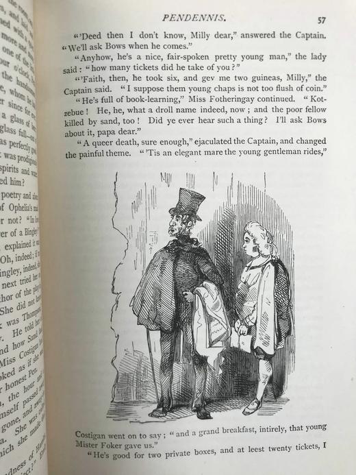 1894年 萨克雷《潘登尼斯》（卷1） 作者亲绘精美插图 真皮精装32开 商品图9