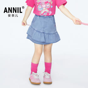 女童A摆牛仔裙夏季新款安奈儿童装实体店同款XG423698