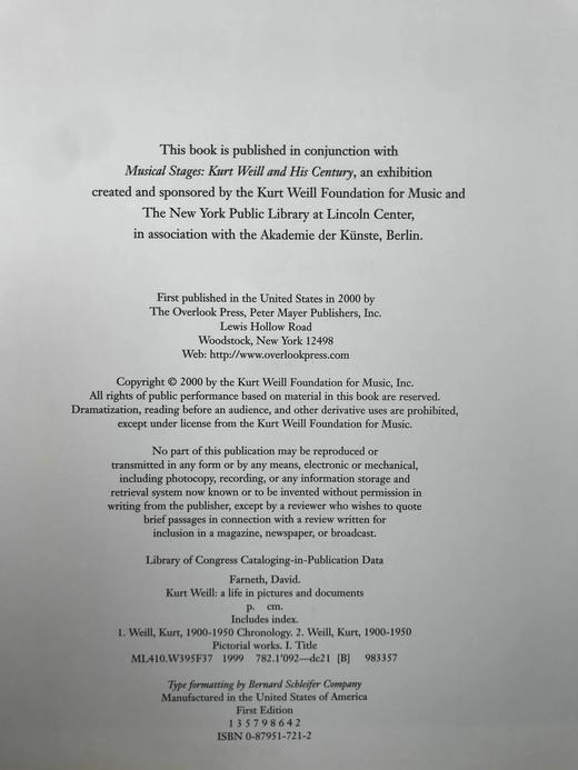 库尔特·魏尔图传 838幅插图（67幅彩色） 精装大16开 商品图4