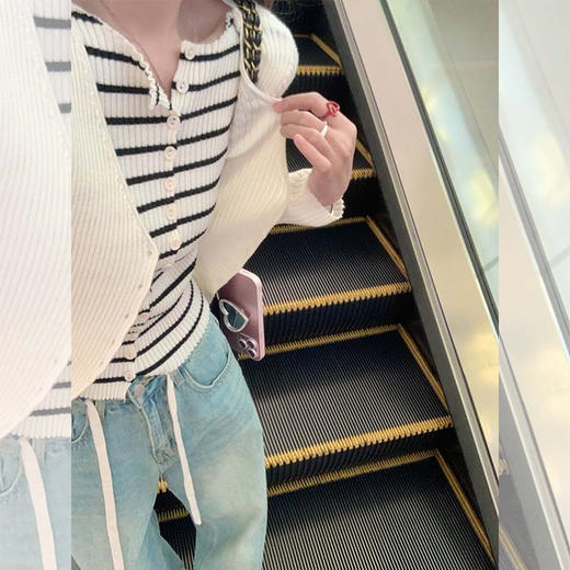 【129元任选2件】现货！条纹假两件针织衫 商品图4