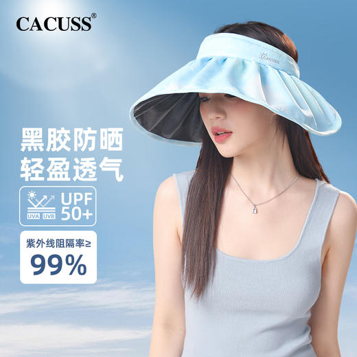 CACUSS 夏季大帽檐黑胶防晒贝壳帽 KD230022 KD230023 商品图4