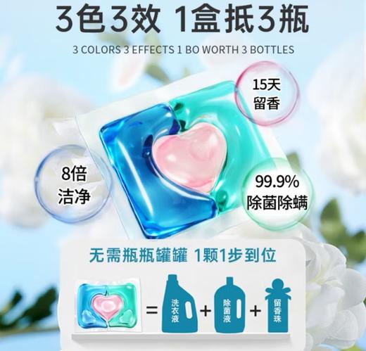 SukGarden蔬果园3D炫彩护色香氛洗衣凝珠（浓缩强效型）10g*50颗*3盒 商品图2