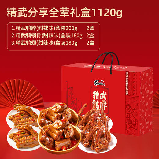精武鸭脖鸭翅卤味鸭掌零食组合 商品图3