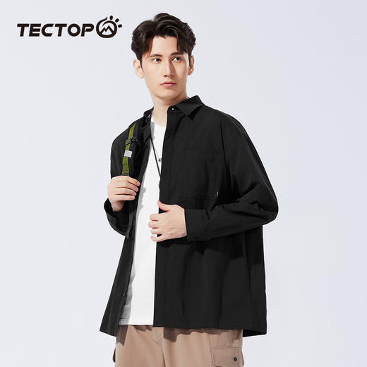 探拓户外男女通款衬衫外套春秋季休闲长袖宽松上衣日系复古高级感 商品图1