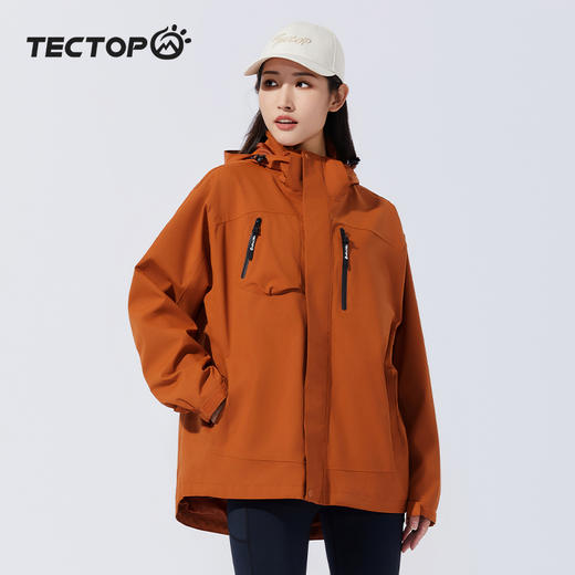 探拓户外冲锋衣女春季单层薄款登山服男徒步防风防水透气风衣外套 商品图2