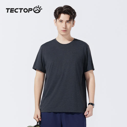 探拓户外速干t恤男2024夏季新款透气健身运动服轻薄宽松男士短袖 商品图2