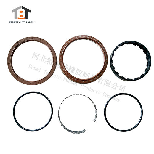 德龙M3000免维护后轮油封6件套【宽卡簧】（T2）125*148*8（1251488）国六 商品图5