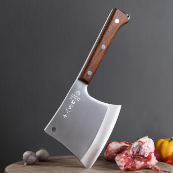 十八子作专业级斧型砍骨专用刀 斩猪牛羊大骨大号砍骨刀S395-1【彩盒装】 商品图5