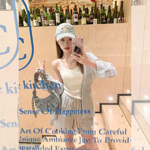 <曾小咸推荐>【休闲日常】蓝色条纹休闲套装 商品图2