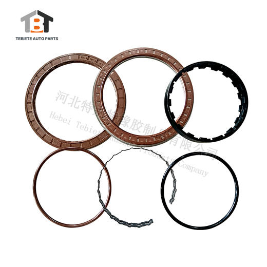 德龙X3000/重汽豪瀚免维护后轮油封6件套(T2)(宽卡簧)132*167*10.5/130.2*160.3*8.5 (132167105/130.2160.38.5)  轴承：803750 商品图0