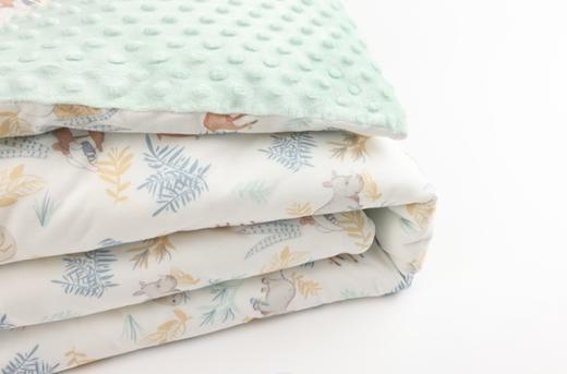 丽婴房-寝具类（秋）G3两用被+小枕4_粉绿\浅绿 商品图1