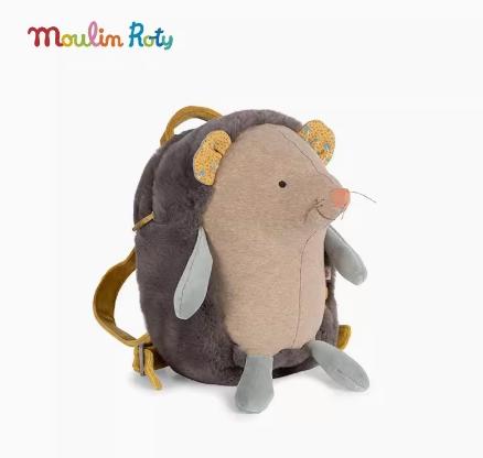 法国moulinroty三只邦尼兔系列灰/ 刺猬儿童背包 商品图0