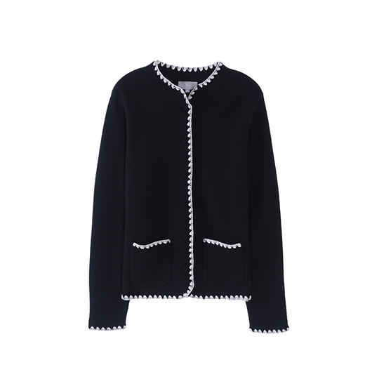 东黎 • 山羊绒女士春秋新中式提花圆领开衫 3834 商品图5