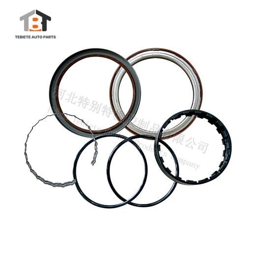 德龙M3000免维护后轮油封6件套(T2)123.6*148*8.5/126.3*152.3*9 半包（宽卡簧）(123.61488.5/126.3152.39) 商品图1