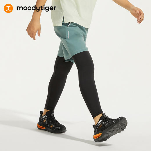 【专属】(主推)moodytiger儿童裤子24夏季新款男童跑步透气运动假两件裤42111508 商品图0