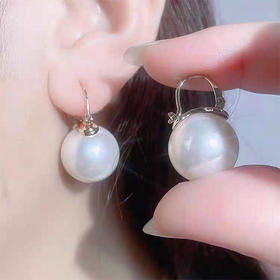 AC007个性气质简约时尚珍珠耳环女2024年新款灰色珠子耳坠耳钉小巧耳饰