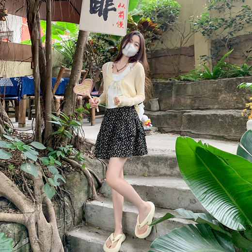 <曾小咸推荐>多色花卷边小开衫 日常89.99 立减30 秒杀59.99！！ 商品图3