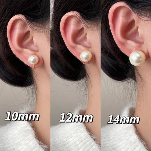 AC005无耳洞耳夹小众简约气质珍珠耳夹耳环超仙时尚新款耳钉蚊香盘耳饰 商品图1