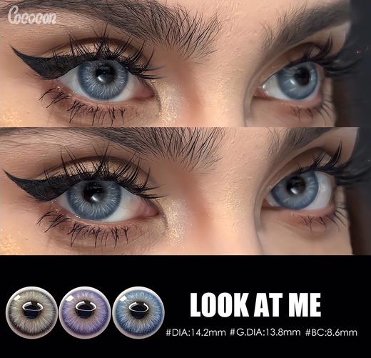 【宝妹推荐】Cococon·年抛  海巫婆 14.2  蓝灰虹膜巨贴合亚裔瞳色！混血芭比美貌成精了！纯正欧美基因！韩产0-800度<一副两片> 商品图2