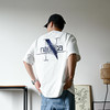 帆船 春夏 胸前口袋 背面大刺绣字母 圆领短袖T恤 男女休闲 5色 NT-2685 商品缩略图2