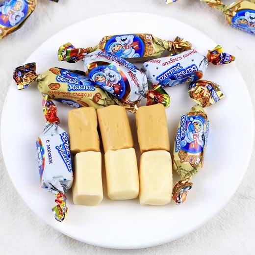 【中欧班列精选】俄罗斯进口ESSEN贵族白熊奶糖/花生夹心奶糖500g/包APX 商品图7