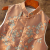 春夏大码修身小立领织锦提花防风背心马甲ZSM230339 商品缩略图3