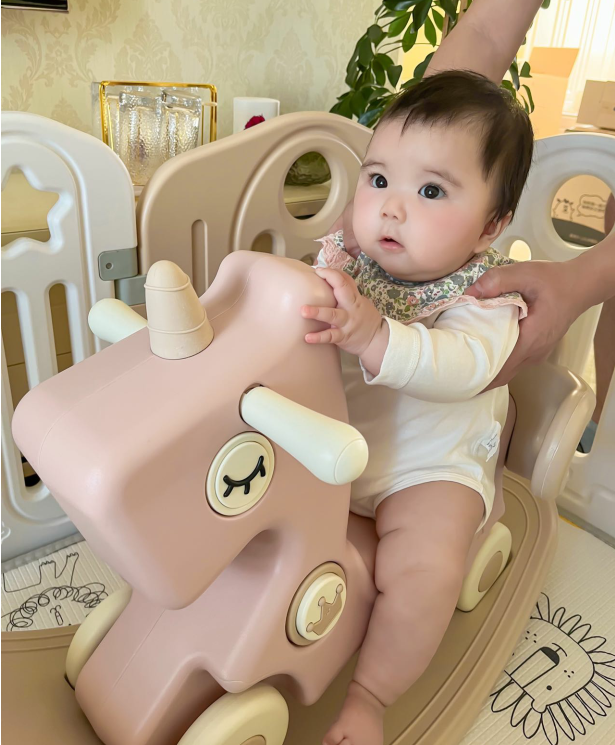 【社群换购】贝易独角兽摇摇马五合一（不带音乐+脚踏+坐垫哈，介意勿拍）婴儿玩具宝宝木马儿童周岁礼物摇马【主产品退货，换购不参加】