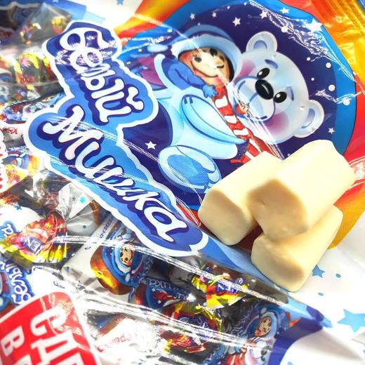 【中欧班列精选】俄罗斯进口ESSEN贵族白熊奶糖/花生夹心奶糖500g/包APX 商品图8