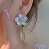 时尚简约气质清晰优雅滴油茶花耳环女2024年新款甜美花朵耳钉耳饰 商品缩略图1