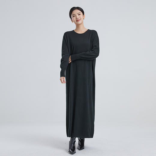 东黎 • 山羊绒女士春秋V领简约两面穿连衣裙 4070 商品图8