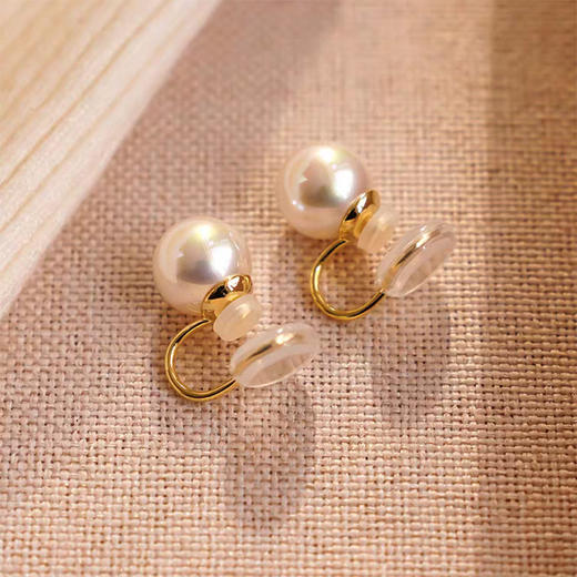 AC005无耳洞耳夹小众简约气质珍珠耳夹耳环超仙时尚新款耳钉蚊香盘耳饰 商品图0