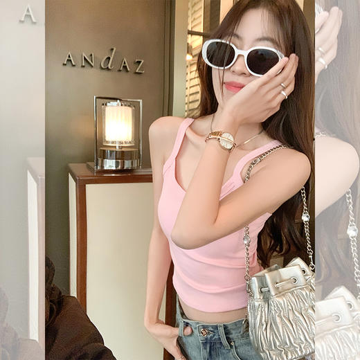 <曾小咸推荐>【甜欲教主】带胸垫六色背心 商品图3