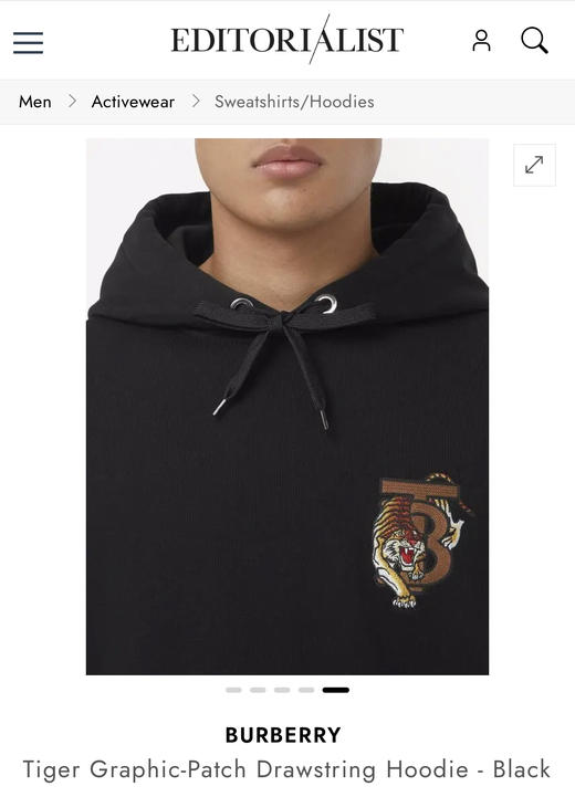 B+ 虎虎生威 刺绣毛圈连帽卫衣 WY808 商品图2