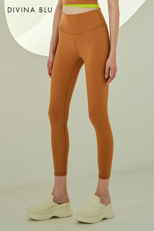 【主推颜色全】DIVINABLU伦敦系列瑜伽服跑步健身九分裤女弹力紧身高腰运动裤伦敦裸感九分裤14 商品图10
