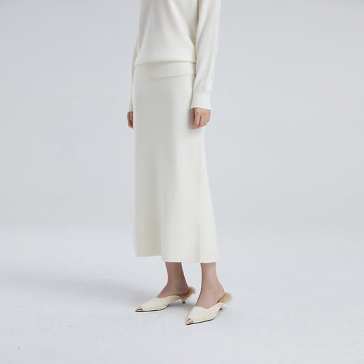 东黎 • 山羊绒女士春秋纯色简约半裙 4086 商品图4