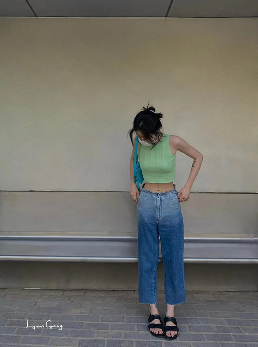 不对称渐变长裤 商品图1