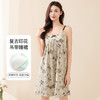 春夏古韵印花带胸垫吊带连衣裙防漏点防走光优雅可外穿吊带睡裙女Y20099复古模杯背心 商品缩略图0