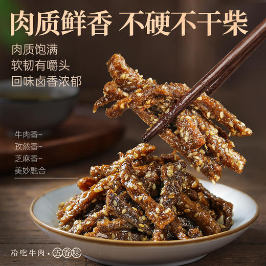 川味五香冷吃牛肉条四川特产小吃牛肉干熟食休闲零食即食盒装260g 商品图3