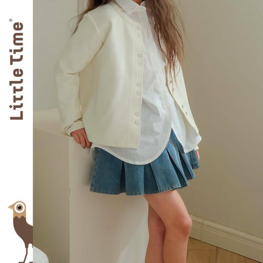 littletime女童牛仔裙春秋2024新款洋气时髦休闲半身裙韩版超短裙 商品图2