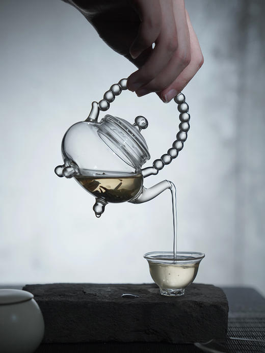 贯珠提梁三足壶○玻心璃语 商品图5