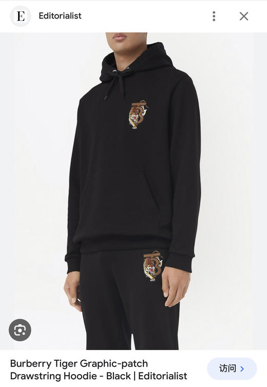 B+ 虎虎生威 刺绣毛圈连帽卫衣 WY808 商品图1