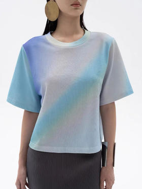 极光纸片T恤