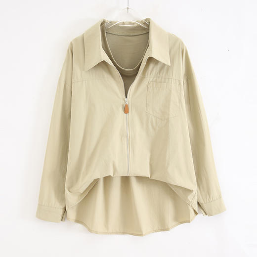 设计感小众，假两件长袖工装衬衣GYM-B0718 商品图4