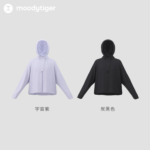 【专属】moodytiger女童外套学生拉链宽松薄绒户外运动风衣秋装 41210407 商品图4