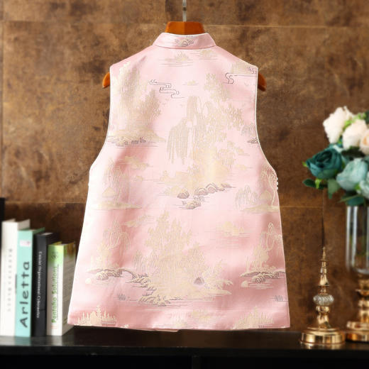 春季提花面料中式时尚短款唐装马甲ZSMA22-221206 商品图1