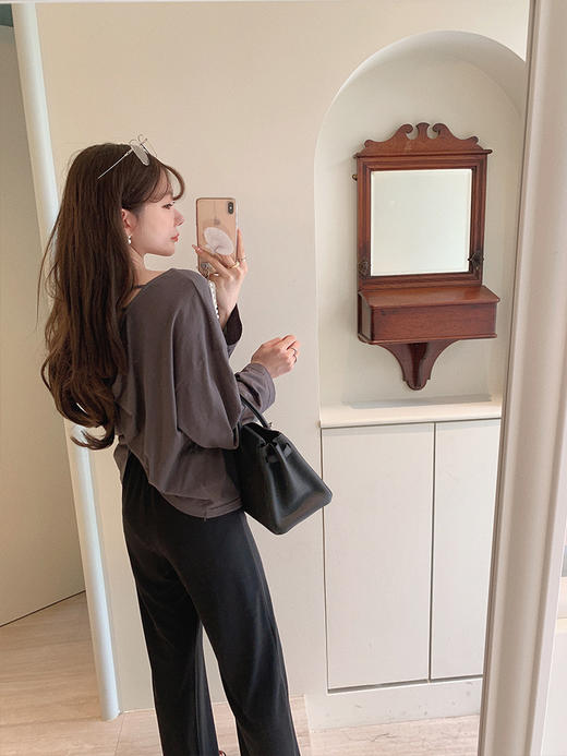 金蘑菇菇 dimanche18°C凉凉衣/慵懒薄款防晒t恤女宽松长袖上衣夏 商品图2