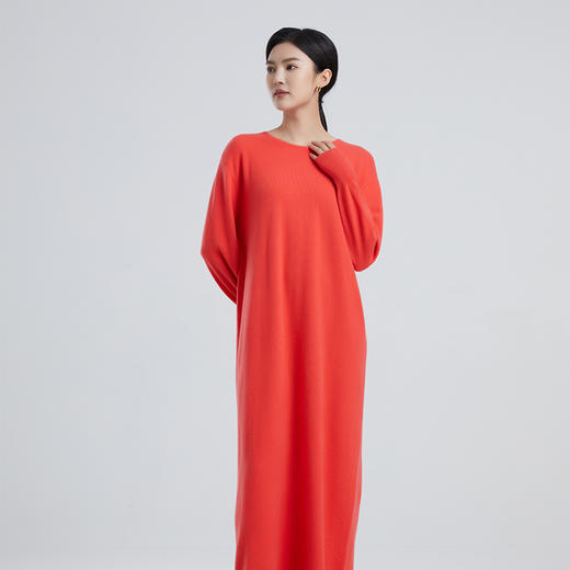 东黎 • 山羊绒女士春秋V领简约两面穿连衣裙 4070 商品图6