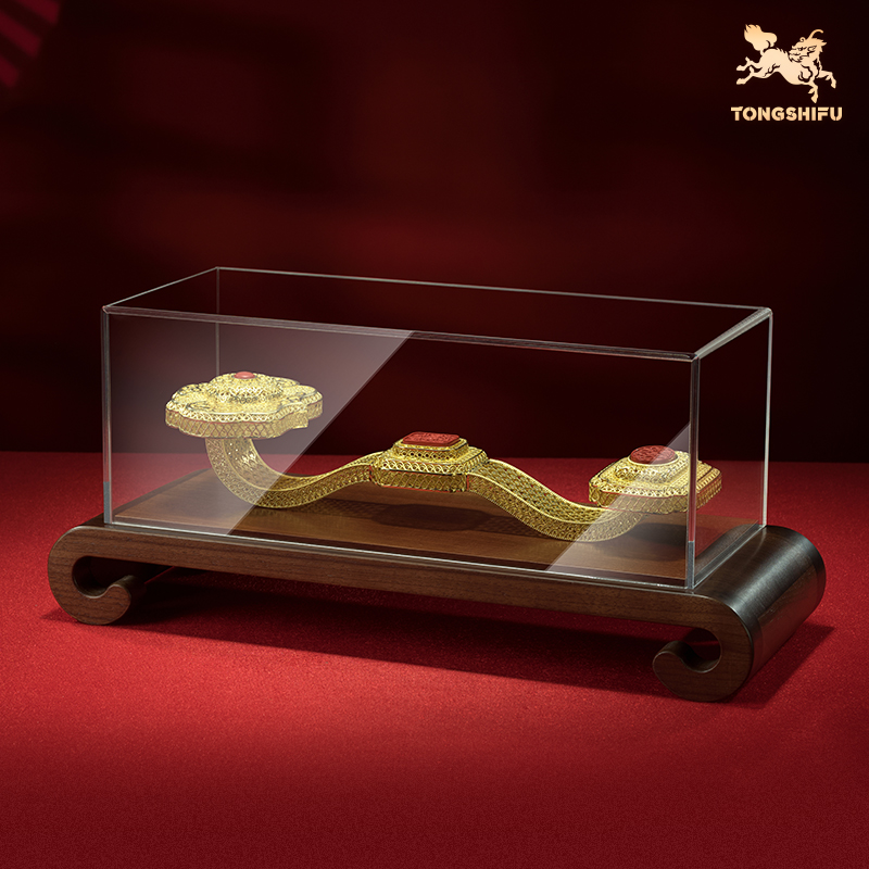 铜师傅 铜摆件《花丝吉祥如意》桌面家居装饰品乔迁礼品摆件