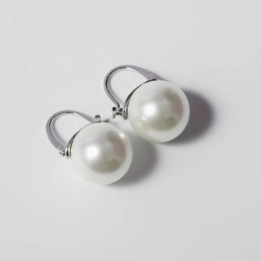 AC007个性气质简约时尚珍珠耳环女2024年新款灰色珠子耳坠耳钉小巧耳饰 商品图3